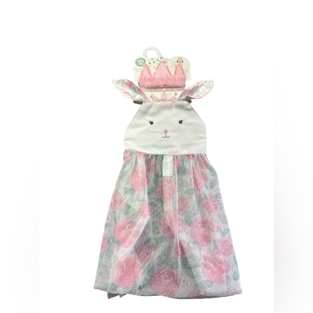 LITTLE ME girls bunny play apron up to size 4T NWT